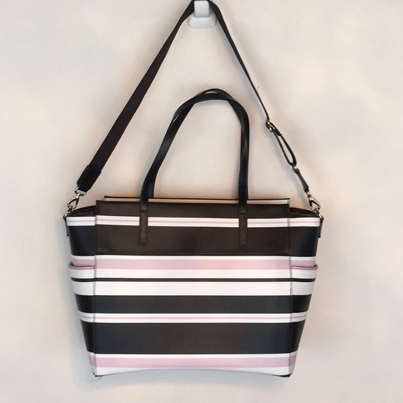 NWOT Kate Spade Kaylie Striped Diaper Bag - Picture 2 of 4